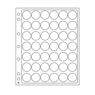 Hojas para monedas Encap, transparentes para 42 placas de cava y chapas de cerveza