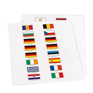 Set de banderas para el àlbumNumis de Euros