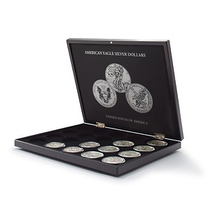 Volterra Uno - Estuche para 20 monedas de plata «American Eagle» en cápsulas