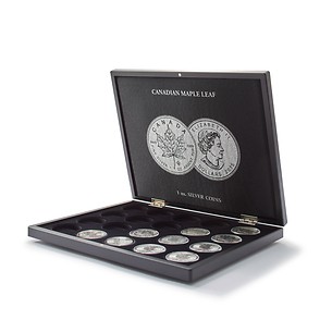 Volterra Uno - Estuche para 20 monedas de plata «Maple Leaf» en cápsulas