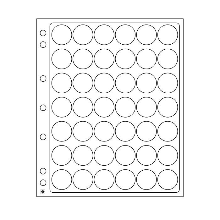 Hojas para monedas Encap, transparentes para 42 placas de cava y chapas de cerveza