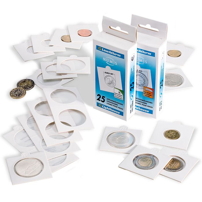 Cartones para monedas Tack 30   mm, para grapar, paquete de  1000