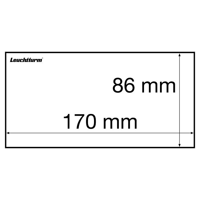 Hojas para billetes de banco,  Basic 170 x 86 mm, paquete de 50