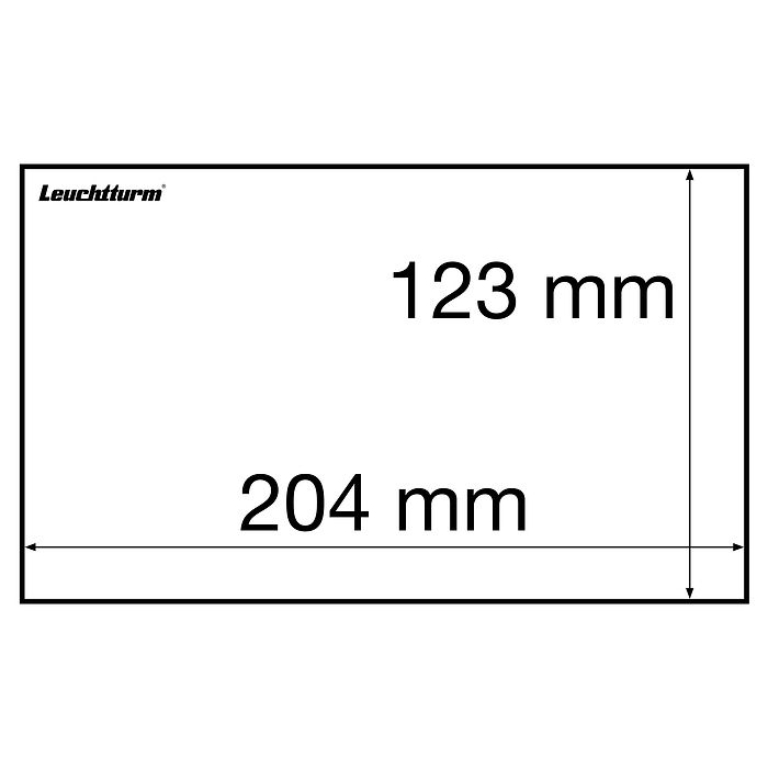 Hojas para billetes de banco,  Basic 204 x 123 mm, paquete de 50