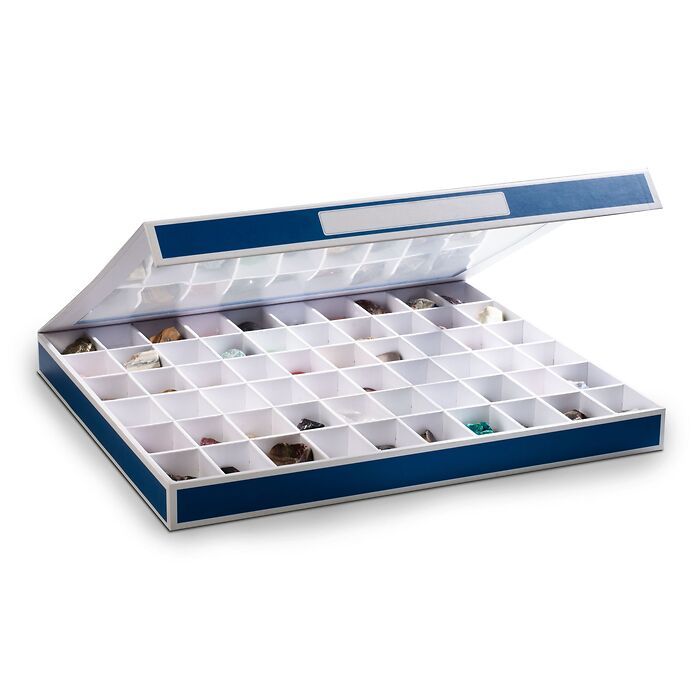 Showroom caja de coleccionismo con 60 compartimientos, azul