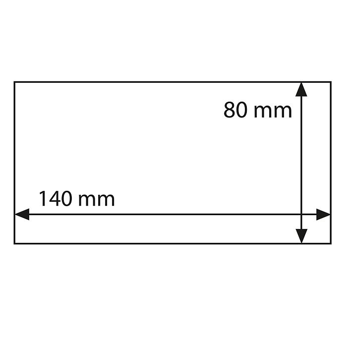 Hojas para billetes de banco,  Basic 140 x 80 mm, paquete de 50