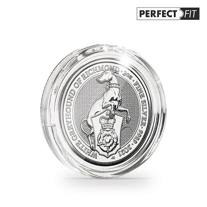 Ultra Cápsulas Perfect Fit para 2 oz. Queen's Beasts Silver   (38,61 mm), paquete de 10