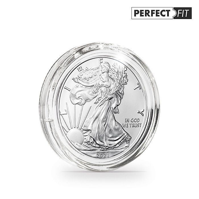 Ultra Cápsulas Perfect Fit para 1 oz. argent 40,6 mm(z.B.American Eagle),paquetede10