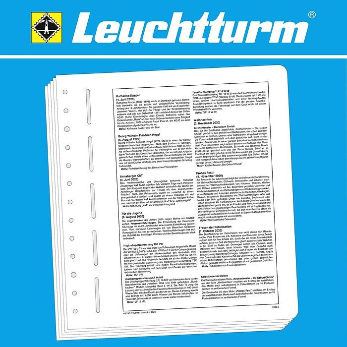 LEUCHTTURM hojas-MEMO Alemania 2020-2023