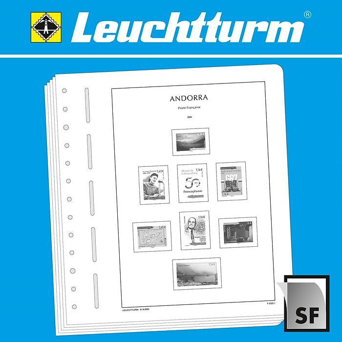 LEUCHTTURM SF-hojas preimpresas Andorra correo francés, 2020-2023