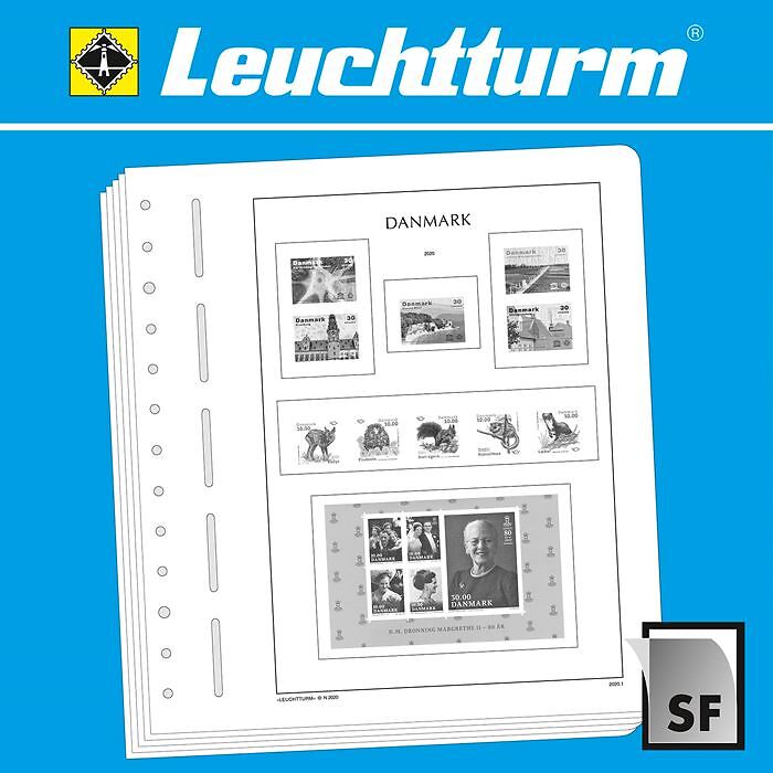 Leuchtturm SF-hojas preimpresas Dinamarca 2020-2021