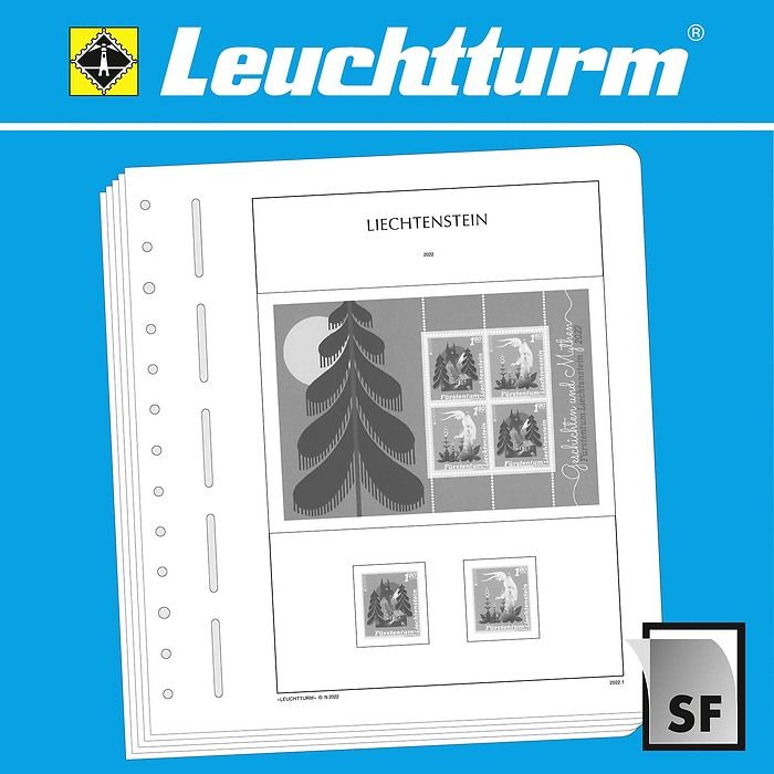 Leuchtturm SF-hojas preimpresas Liechtenstein 2020-2023