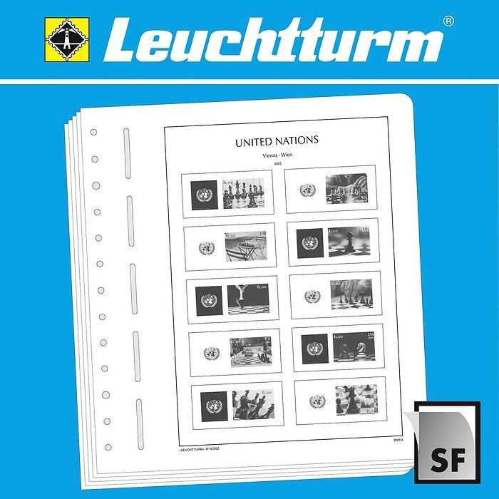 LEUCHTTURM SF-hojas preimpresas ONU Viena 2020-2023