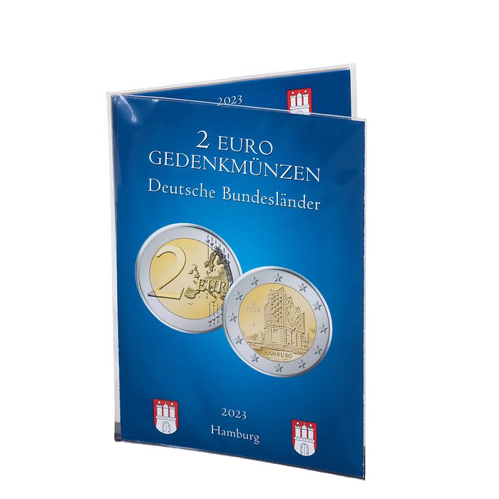 Tarjeta para moneda Conmemorativa alemana de 2 Euros 2023 (Elbphilharmonie)
