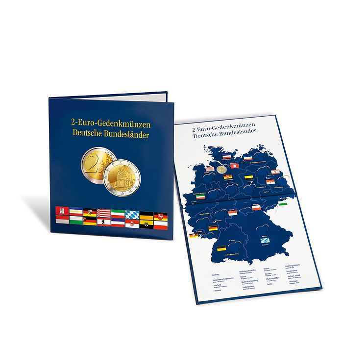 Álbum para monedas Presso, Euro-Collection para monedas de 2 Euros 'Deutsche Bundesländer'